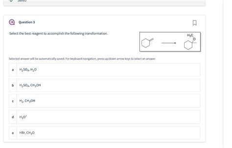 Answered Select The Best Reagent To Accomplish Bartleby