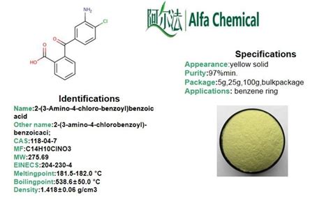 China Amino Chloro Benzoyl Benzoic Acid Cas