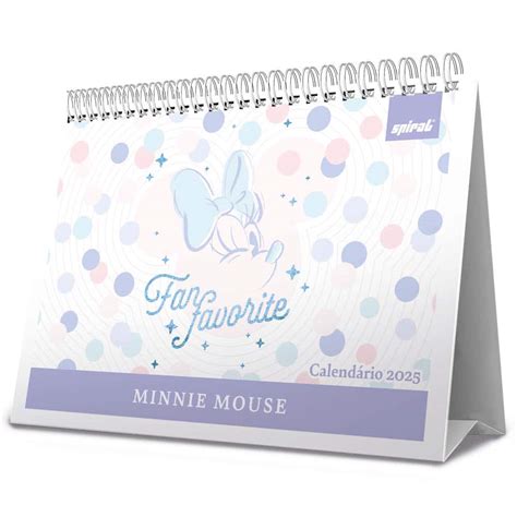 Calendário De Mesa 2025 Minnie Disney Style 2514971 Spiral Mis PT 1