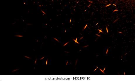 Fire Embers Particles Texture Overlays Burn Stock Illustration 1431195410