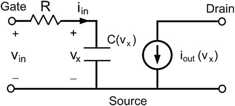 Nonlinear Transistor Equivalent Circuit With Capacitor And