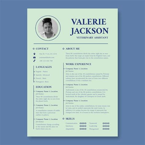resume template design  vector