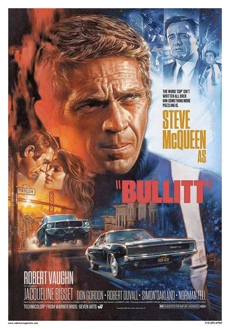 Vintage Reproduction Poster Bullitt Movie - Etsy