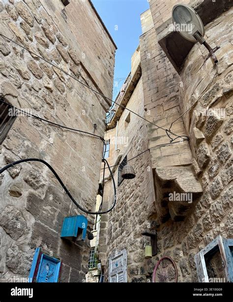 authentic narrow streets   mardin turkey historic stone