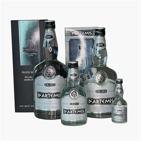 Premium Ouzo Black D´ Artemis 46%vol. (50ml-1L) | Greek Market