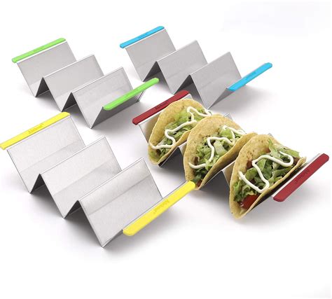 Taco Holder Stands Stainless Steel Set Of With Australia Ubuy