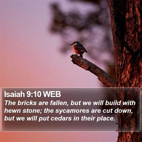 Isaiah 910 Web The Bricks Are Fallen But We Will Build With