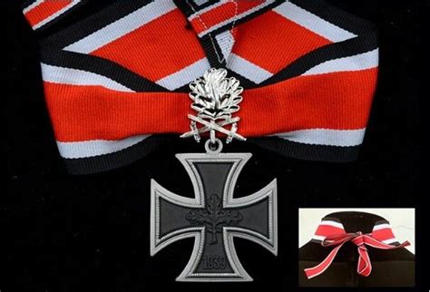 Repro German Knights Cross Of Iron Cross With Oak Leaves Swords Collection Box Ebay