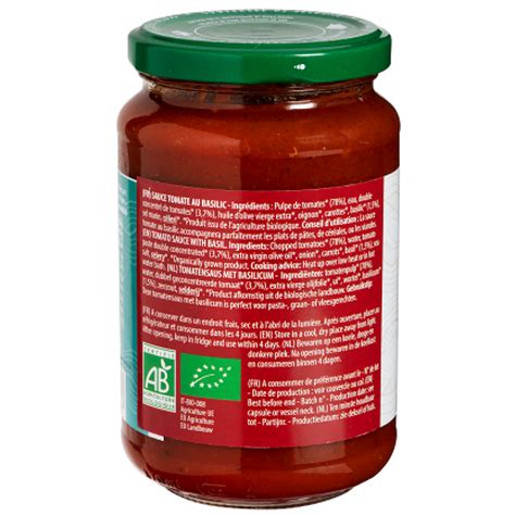 Sauce Tomate Bio Au Basilic G Course En Ligne Cashbio