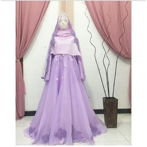 Baju Nikah Warna Purple Gaun Pengantin Dusty Purple Fesyen Wanita