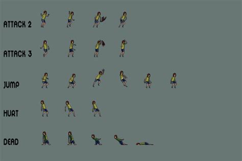 Free Zombie Sprite Sheet Pack Pixel Art - CraftPix.net