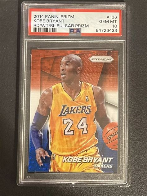 Kobe Bryant 2014 Prizm 136 Red White Blue Pulsar Price Guide Sports