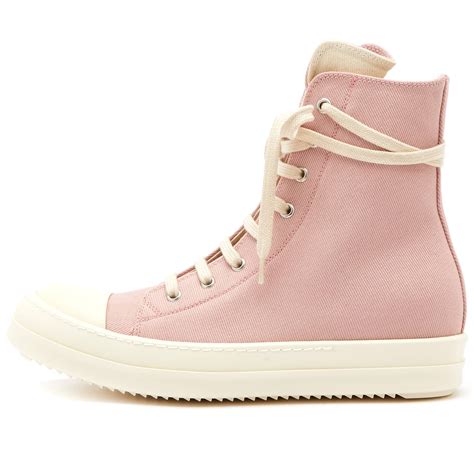 Rick Owens Drkshdw Hi Top Sneaker Faded Pink End