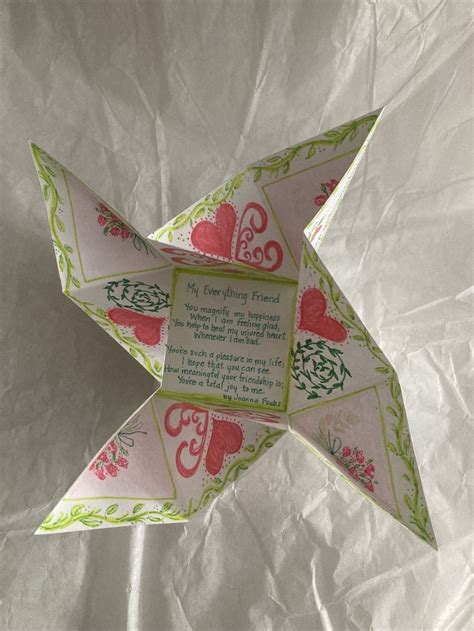 Diy Origami Star With A Love Poem Inside