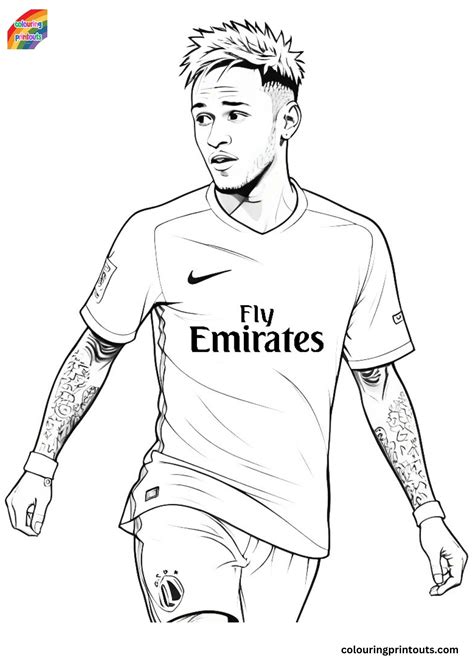 10 Neymar Colouring Pages Free Printables