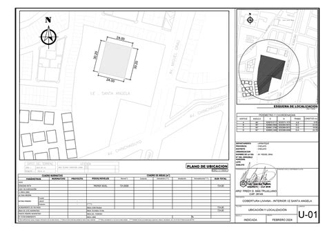 U 01 Plano De Ubicacion Para Solicitar Certificado De Parametros Urbanisticos U Plano