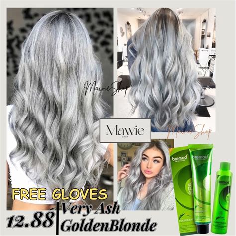 Bremod Hair Color Very Ash Golden Blonde Ml Set With