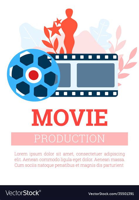 Movie Production Poster With Concept Winner Vector Image