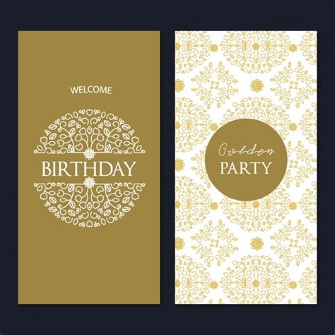 Free Vector | Birthday card template design