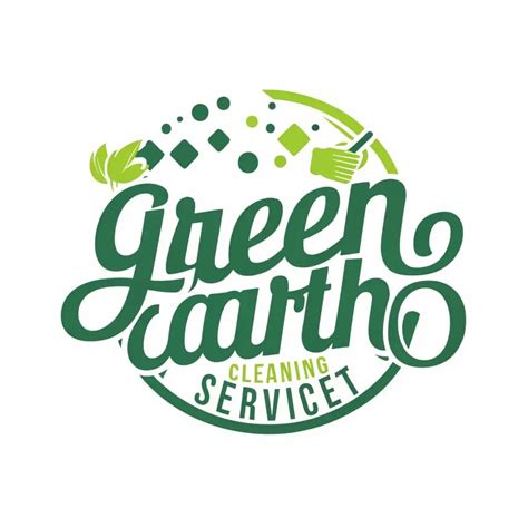 Logo Design For Green Earth Cleaning Services Fresh Green Palette And