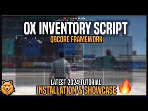 2024 OX Inventory Installation QBCore Framework Tutorial Free