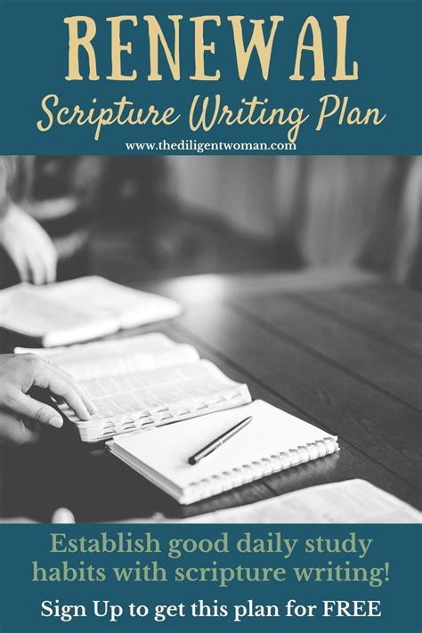 Scripture Writing Plan Renewal The Diligent Woman Scripture