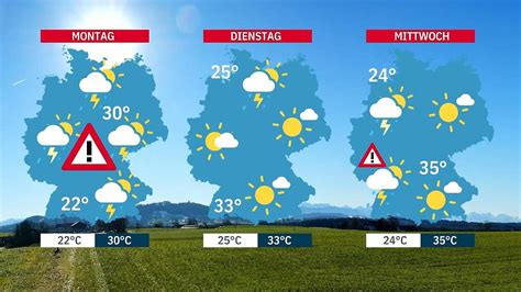 Unwetter beenden Hitzewelle Starkregen Hagel Sturmböen über Deutschland