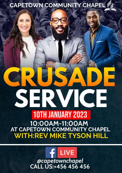 Crusade Service Flyer Template 2 Postermywall