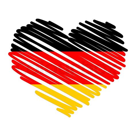 Line drawing heart - Germany | Stock vector | Colourbox
