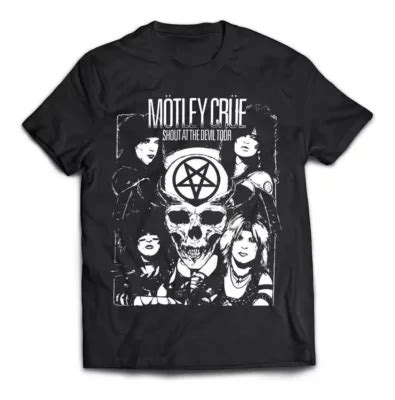 Camiseta Motley Crue Bandas De Rock Metal Heavy Riffs Anonimo