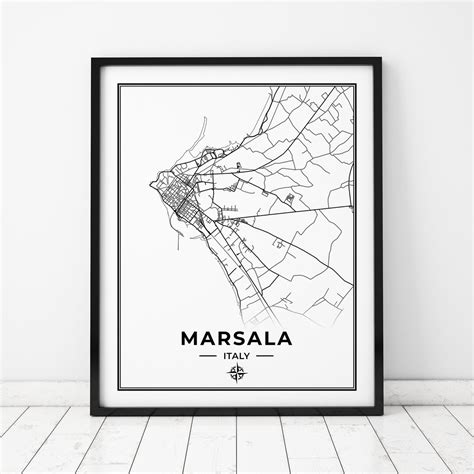 Marsala Map Print Map of Marsala, Italy Digital Download - Etsy