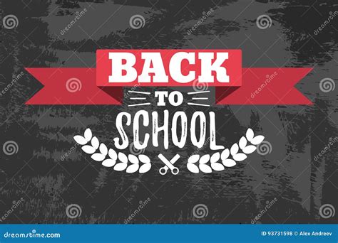 Back To School Typographic - Vintage Style Back To School. Stock Vector ...