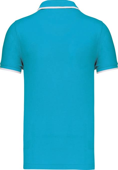 Polo Heren L Kariban Kraag Met Knopen Korte Mouw Light Turquoise