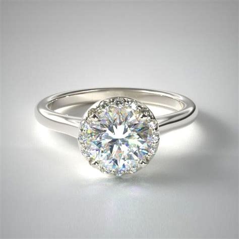 Bague De Mariage Nuptiale Carat Igi Gia Diamant Rond Naturel Or