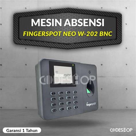 Jual Mesin Absensi Fingerspot Revo W 202 BNC Sidik Jari USB Wifi Di