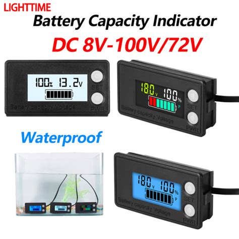 Waterproof Battery Capacity Indicator V V V Lead Acid Lithium