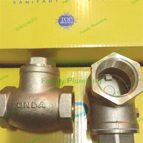 Jual Swing Check Valve Klep Tabok 1 Inch Onda Kuningan Brass Original