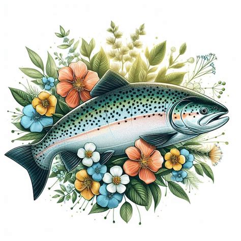 Salmon Vector Cartoon Illustration Premium Ai Generated Vector