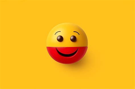 Premium AI Image | A yellow and red smiley face with a red and yellow ...