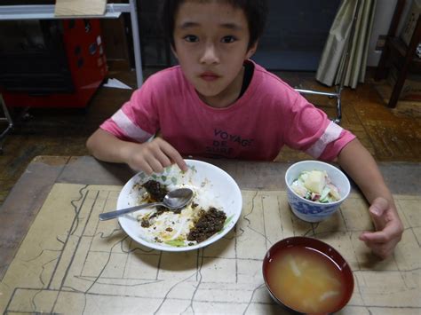 7月21日 夕食 山のふるさと合宿 かじかの里学園