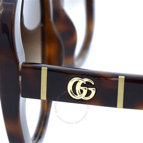 Gucci Brown Square Ladies Sunglasses Gg0762s 002 56 889652295299