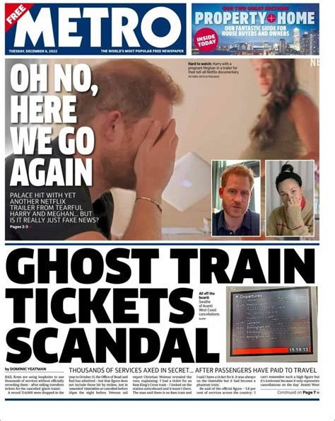 Newspaper Metro United Kingdom Newspapers In United Kingdom Tuesday