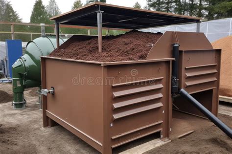 Composting System with Automatic Turner and Aeration Stock Photo - Image of system, ecofriendly ...