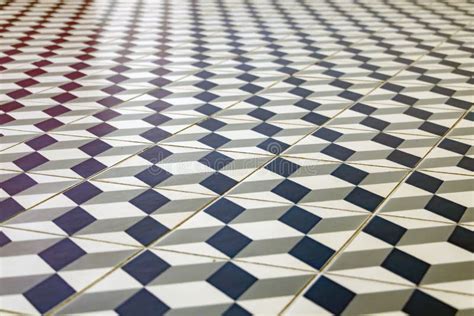 Repeating Geometric Patterns of Dice on the Floor of Ceramic Tile ...