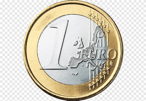 Monedas De Euro Europa Dinero 1 Moneda De Euro Eur Medalla Oro Png