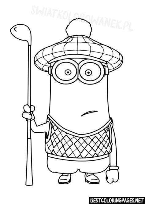 Kevin Minions Coloring Page Free Printable Coloring Pages