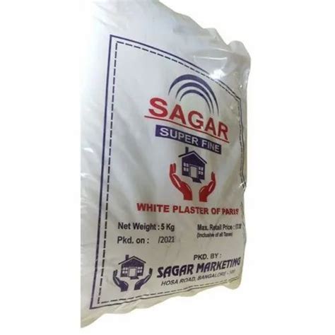 Sagar 5kg White Plaster Of Paris Powder Grade Standard Super Fine