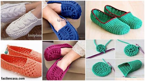 TUTORIAL DE PANTUFLAS O ZAPATOS A CROCHET CURSOS GRATUITOS