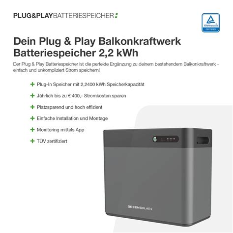 Plug Play Batteriespeicher F R Balkonkraftwerke Kaufen