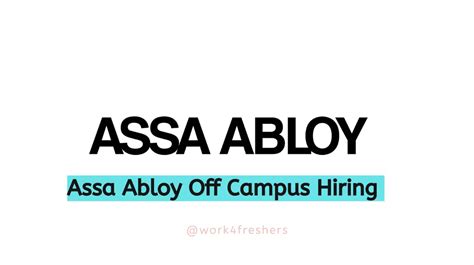 Assa Abloy Off Campus 2023 Hiring Associate Software Engineer Apply